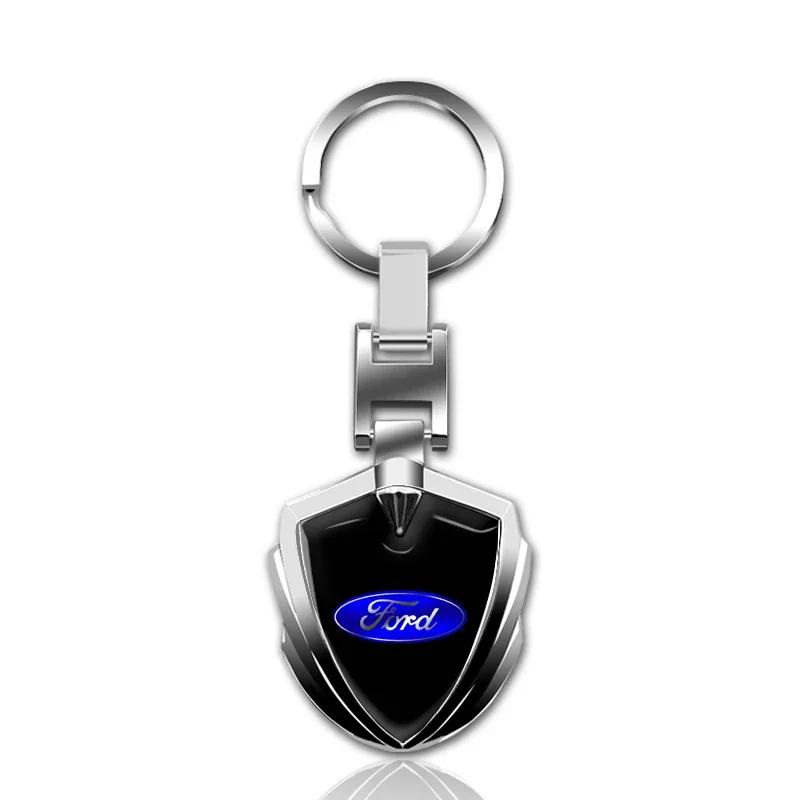 Focus Hot For Ford New Luxury Metal Logo Keyring Car Keychain For Ford Focus 2 MK2 3 4 MK3 MK4 ST Mondeo Festiva Fusion Suit Fie