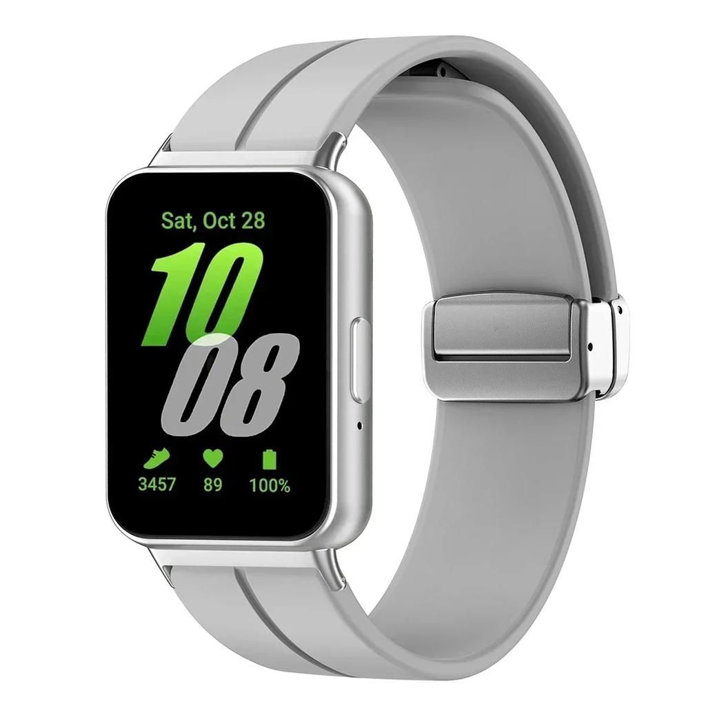 Silicone Strap For Samsung Galaxy Fit3 Watch Band Magnetic Buckle Wristband For Samsung Galaxy Fit 3 Bracelet Replacement Correa