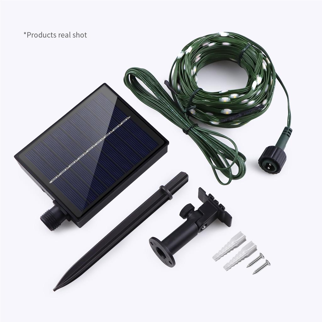 100M Large Solar Panel Led String Light Outdoor Fast Charge Fairy Lights 8 Modes Waterproof Christmas Wedding Party Garden Decor