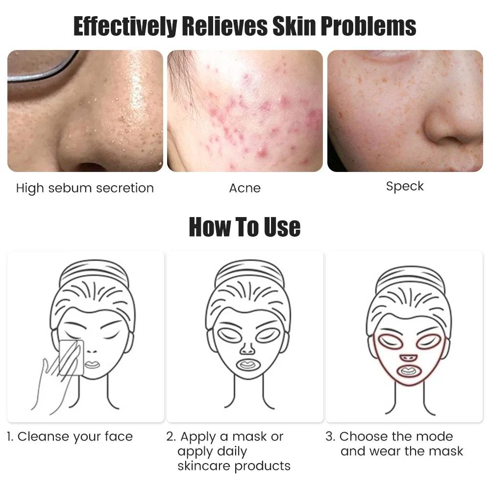 Rechargeable 7-Color LED Photon Facial & Neck Mask — Skin Rejuvenation, Whitening, Face Lifting, Anti-Wrinkle Beauty Device for Home SPA