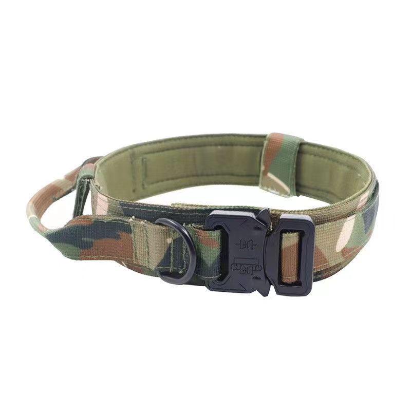 Sturdy Tactical Anti-Escape Dog Collar & Leash for Medium/Large Breeds - Malinois, Golden Retriever, German Shepherd, Hunting Dogs.