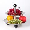 Легкая роскошная двухслойная стойка для закусок Стойка для демонстрации послеобеденного чая Стойка для десертов Многослойная тарелка для торта Тарелка для закусок Фруктовая тарелка Украшение