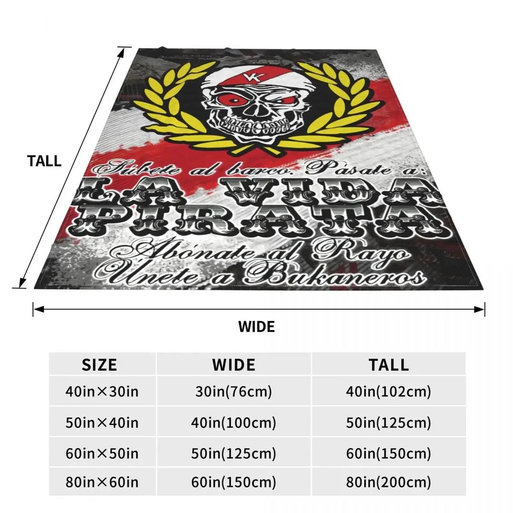 Rayo Vallecano Throw Blanket Customizable Comfortable Suitable For Sofa AntiPilling