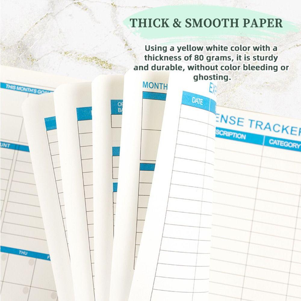 Undated A5 Cash Budget Planner Book Multifunctional Expense Tracker Notebook Personal
