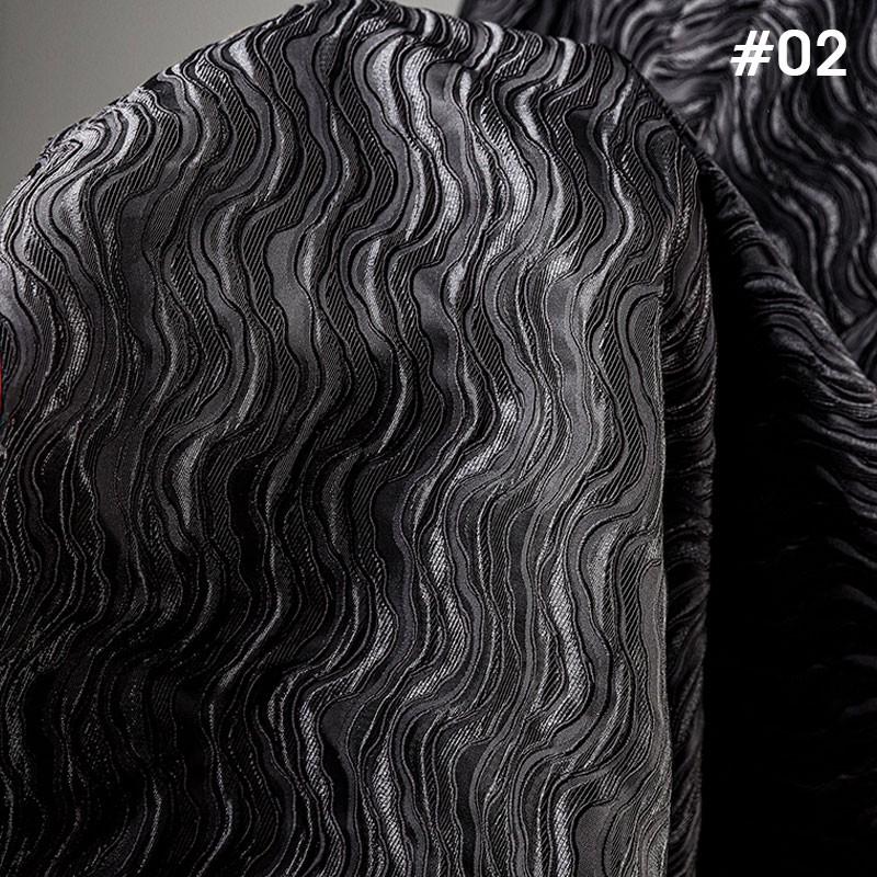 50x150 см Роскошная вышитая ткань Многослойная Волна Неправильный Рельефный Узор Ткань Для шитья своими руками Погонный метр Материал Расходные материалы