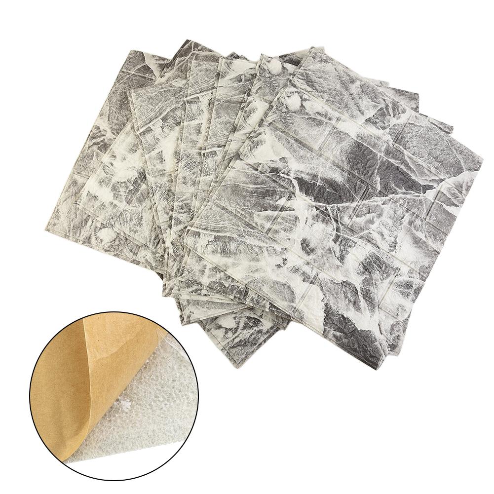 10x Large 3D Tile Brick Wall Sticker Self-adhesive Waterproof Foam Panel Set