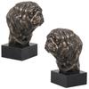 Pug - Dog Statue, Bust On Stone Base, Sculpture, Trophy for Dog Show by Brand