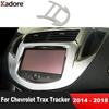 Накладка на панель навигации GPS для центральной консоли автомобиля, для Chevrolet Chevy Trax Tracker 2014 2015 2016 2017 2018, Матовая, Аксессуары для интерьера