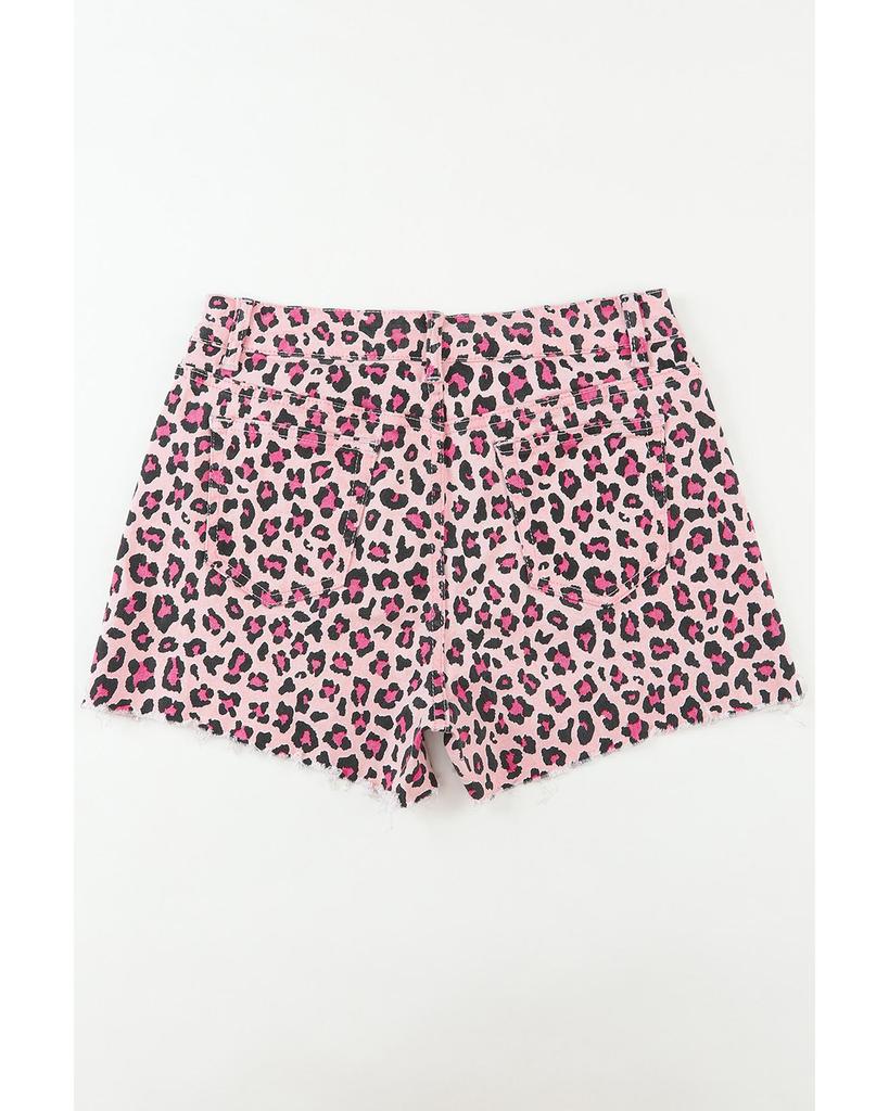 Azura Exchange Джинсовые шорты с леопардовым принтом