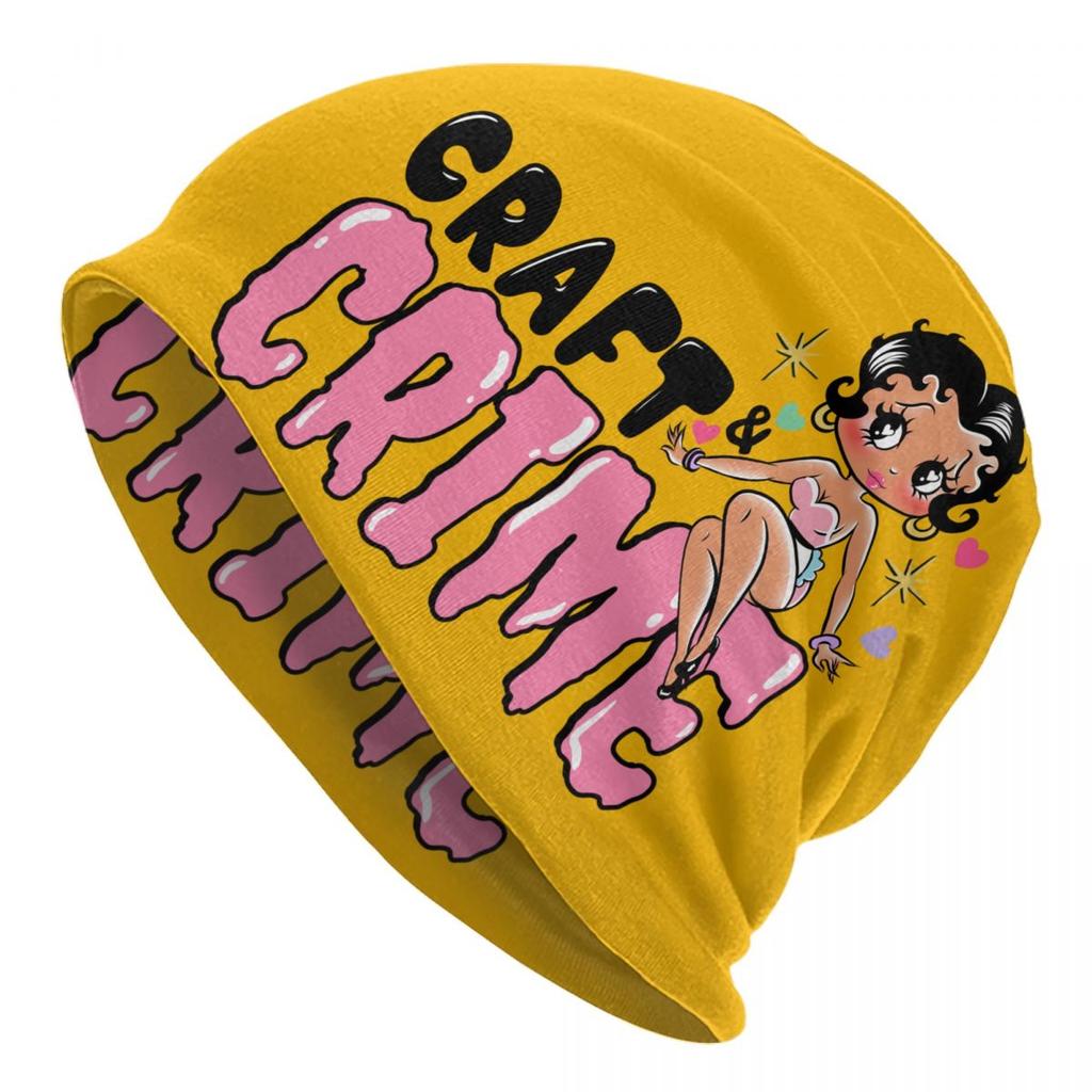 Женская забавная винтажная шапка с графическим принтом Bettys Skullies, 2022, зимняя шапка-бини Mrs Boop