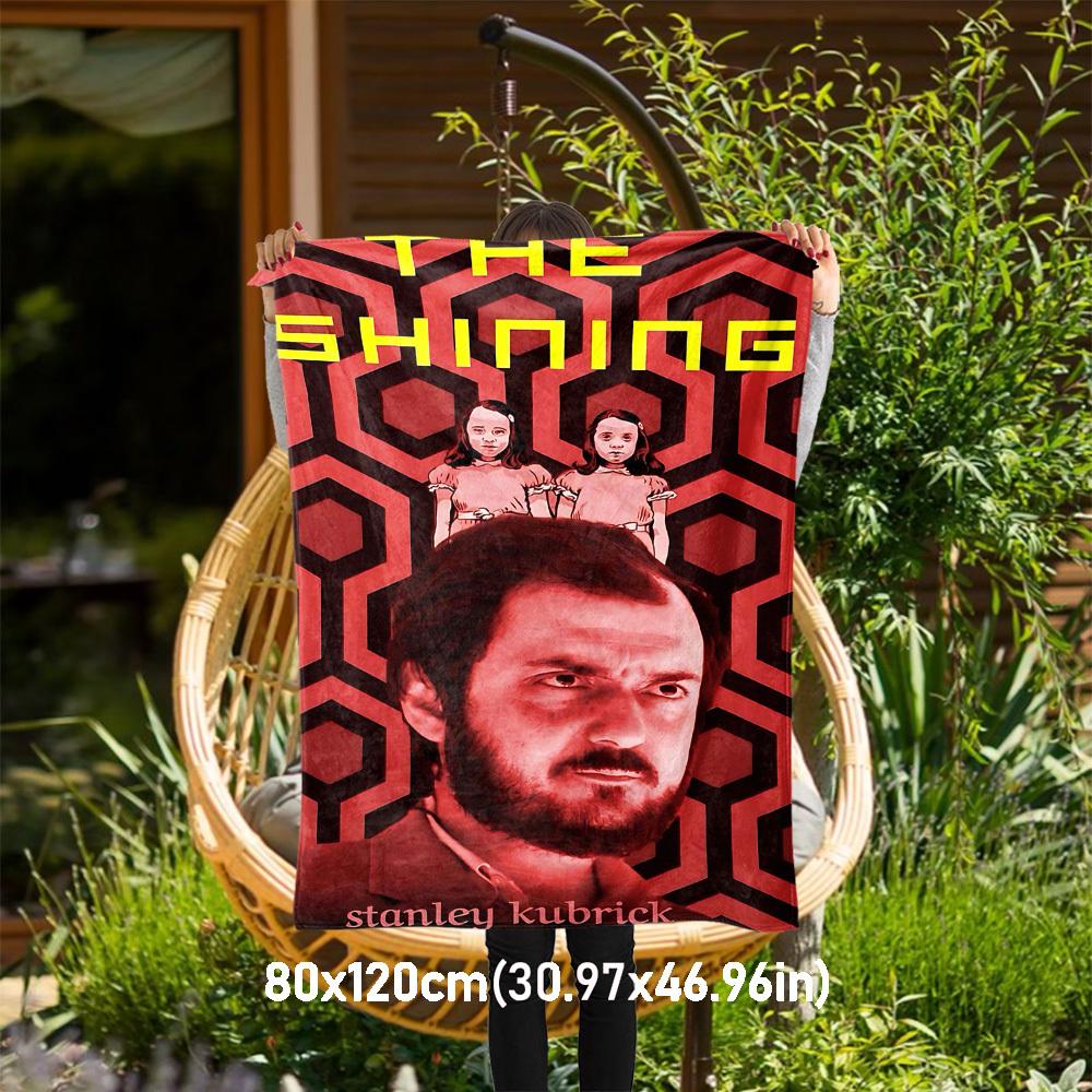 1pc shining stanley kubrickOutdoor Flannel Blanket Soft Plush Decor for Picnics, camping,Bedroom, Playroom, or Lunch Break, Perfect Gift