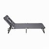 Foldable Camping Cot for Adults, Reclining Lounge Chair with Face Hole, 4 Height Adjustable, Removable Pillow