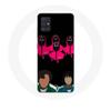 Samsung Galaxy A51 Case Squid Game Seong Gi Hun and Kang Sae Byeok Square Triangle and Circle Masks