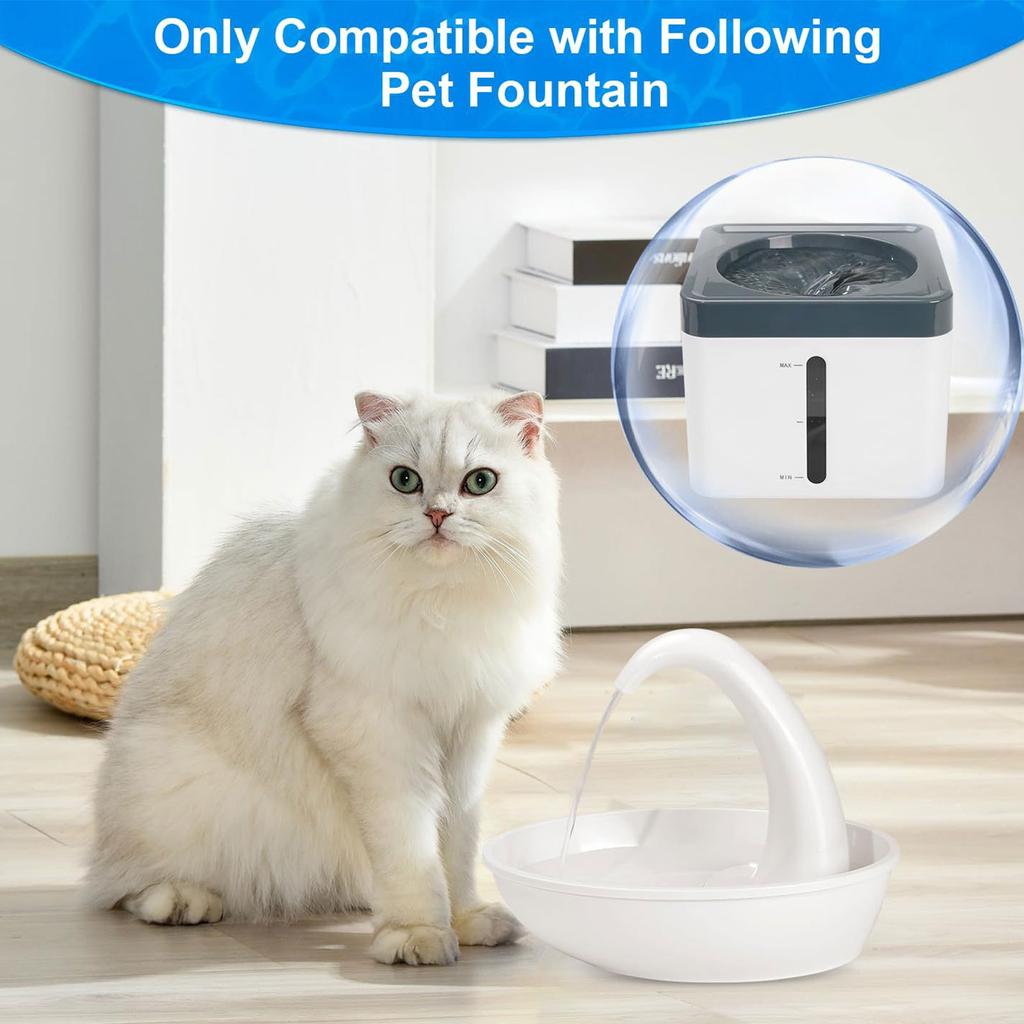 2PCS Cat Fountain Filter Cartridges T Shape Suction Cup Technology Efficient Removal Of Impurities Bacteria