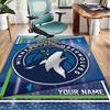 Custom Name Rug Timberwolves Logo Area Rug Suitable for Indoor And Outdoor,Carpets for Homes, Offices,Living Rooms,Home Decor,Christmas Gift