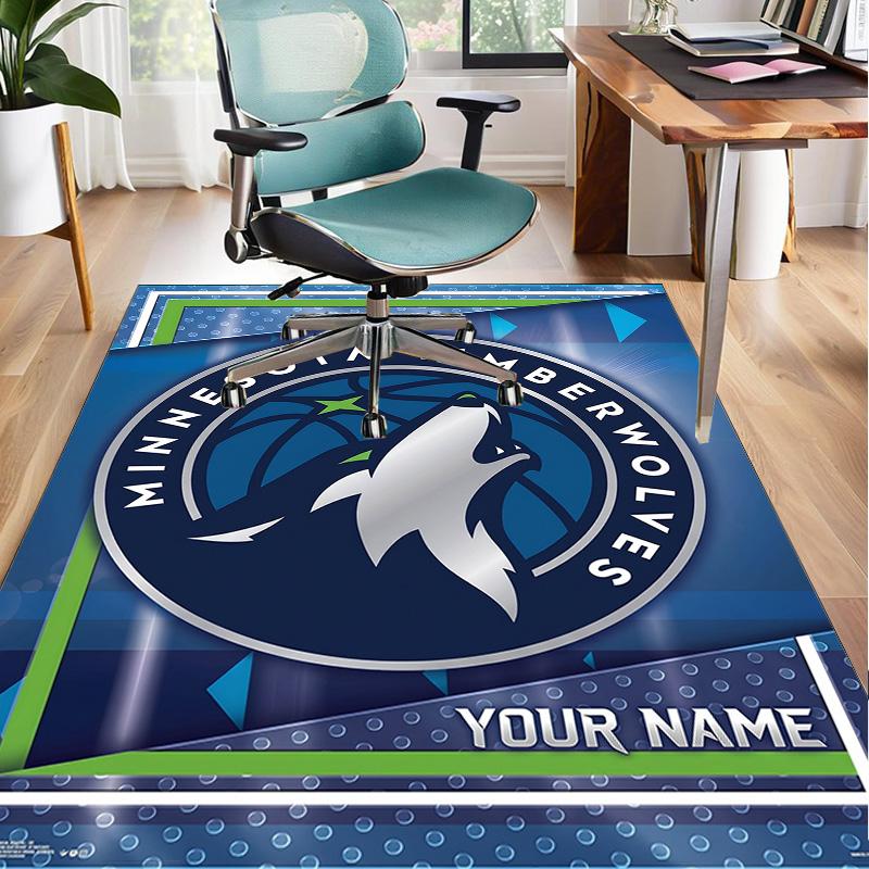 Custom Name Rug Timberwolves Logo Area Rug Suitable for Indoor And Outdoor,Carpets for Homes, Offices,Living Rooms,Home Decor,Christmas Gift