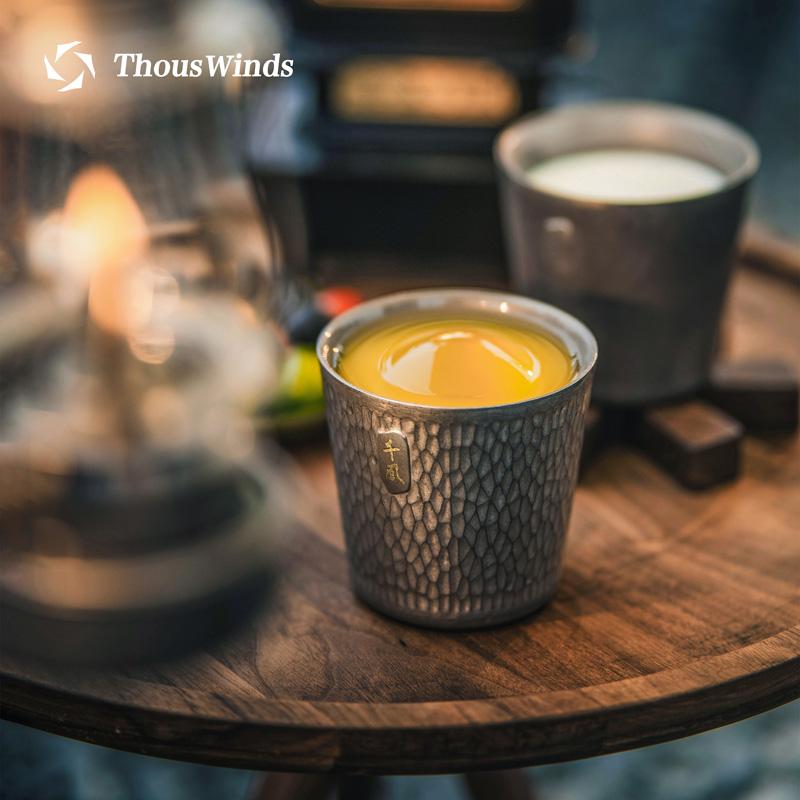 Thous Winds Ti-DOUBLE 300 мл Титановая походная кружка Наружная кружка Легкая титановая кофейная кружка Туристические Пикник Туристическое снаряжение
