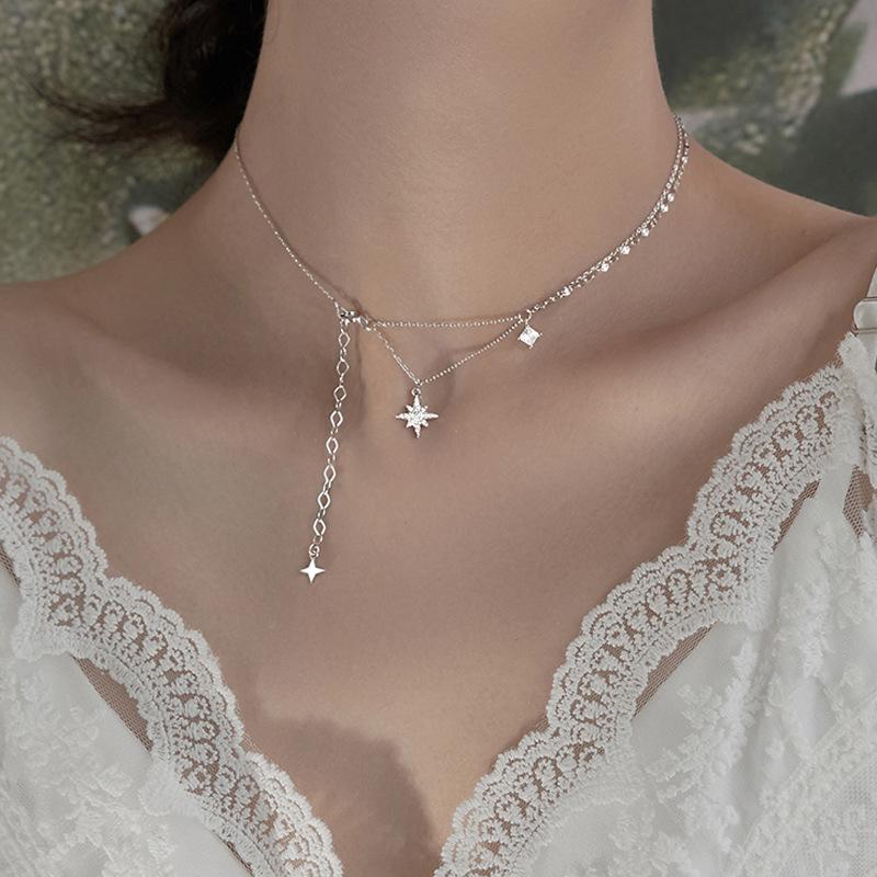 Простое ожерелье-чокер с круглыми бусинами и бахромой, женская цепочка для ключицы, подарок в холодном стиле, регулируемая цепочка-чокер, женская