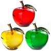 50/60mm 3D Glaze K9 Crystal Apple Crafts Figurine Glass Paperweight Christmas Gifts Home Desktop Decor CDN