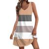 Women's Casual Print Summer Bohemian Beach Dress With Pockets V Neck Tank Dress