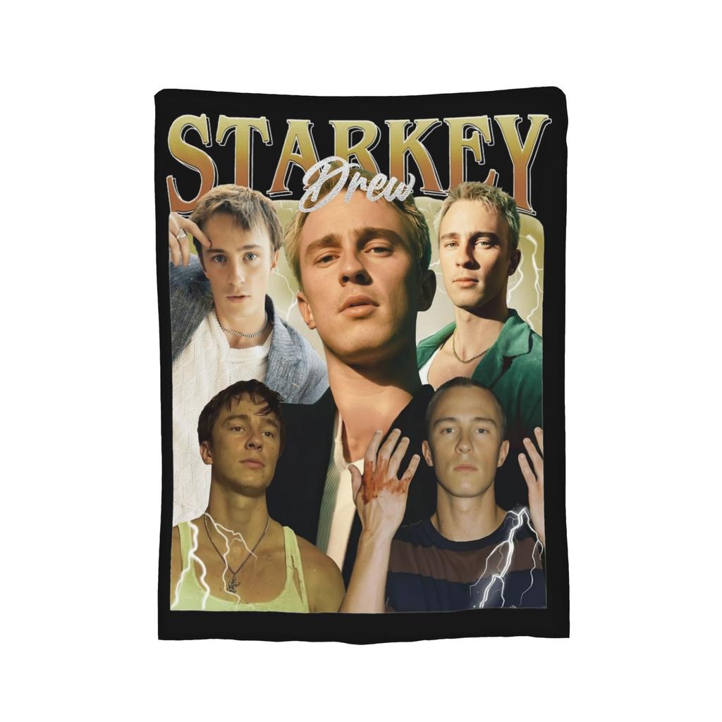 Drew Starkey Retro Design Blankets Fleece All Season Multifunction Lightweight Thin Throw Blankets for Home Bedroom Rug Piece