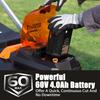 CLMFR6020A 0802 Cordless 21-Inch Brushless Push Lawn Mower 60V Max with 4.0Ah Battery &Fast Charger