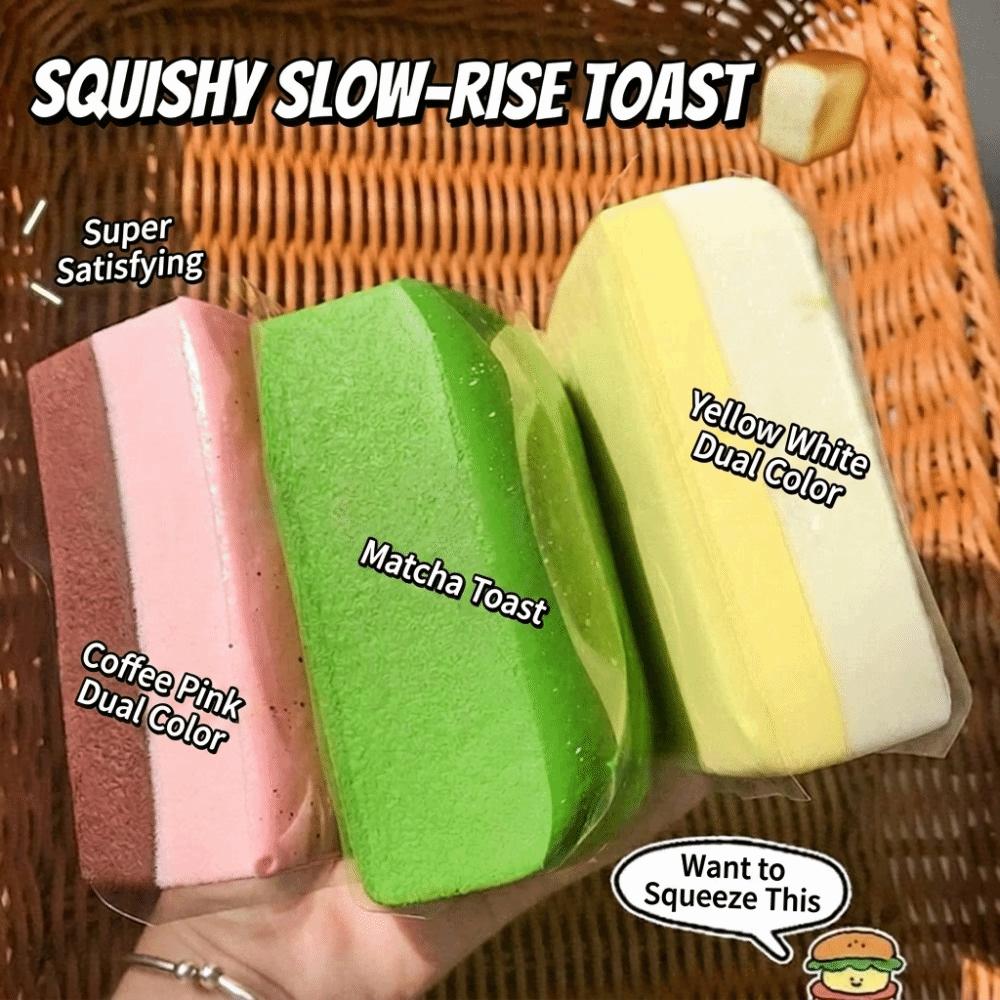 Slow Rebound Squishy Simulated Bread Squeeze Toy Square Bread Decompression Toy Children Gift