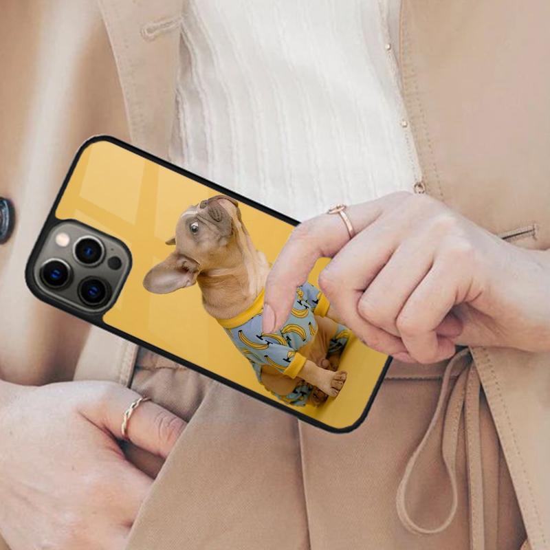 Забавный французский бульдог Магнитный чехол для телефона ДЛЯ APPLE iPhone 17 Air 16 14 13 12 Pro Max 15 Plus Беспроводная зарядка С крышкой MagSafe