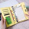 Блестящий цветной блокнот формата А6, планировщик денежного бюджета, конверт для денег на молнии, флипчарт для бюджета