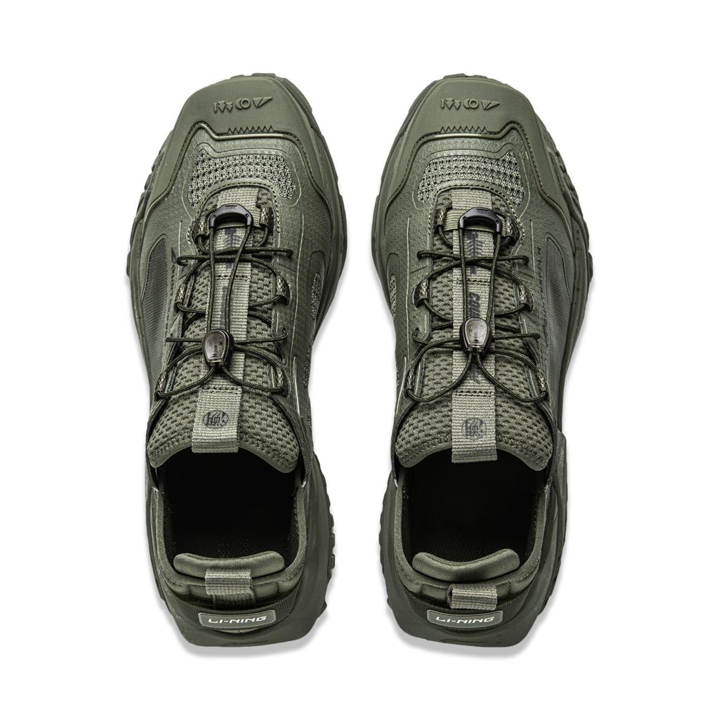 Li Ning CF Series Lin Chuan SS амортизирующие износостойкие низкие повседневные туфли мужские повседневные туфли зеленые AGLU143-1