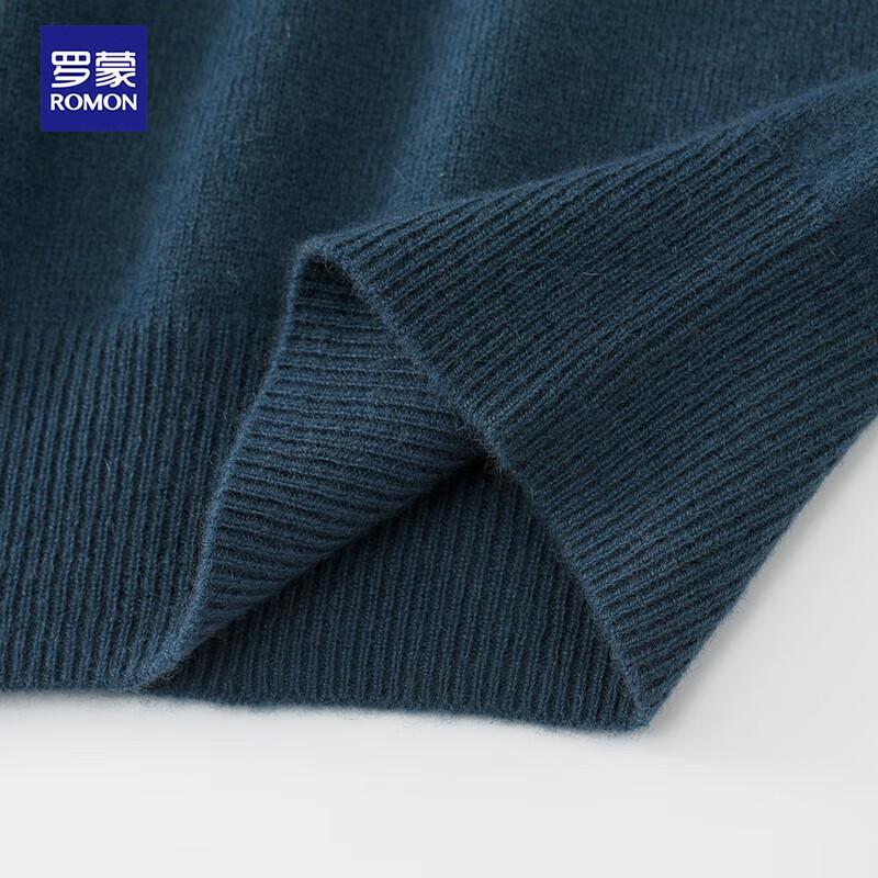 Romon Men's Pure Cashmere Polo Neck Sweater