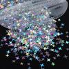 2g/ Bag Laser Mixed Size Four Corner Star Nail Sequin 12 Color Crystal Drop Glue Fill Sequin DIY Nail Decoration Design Accessories