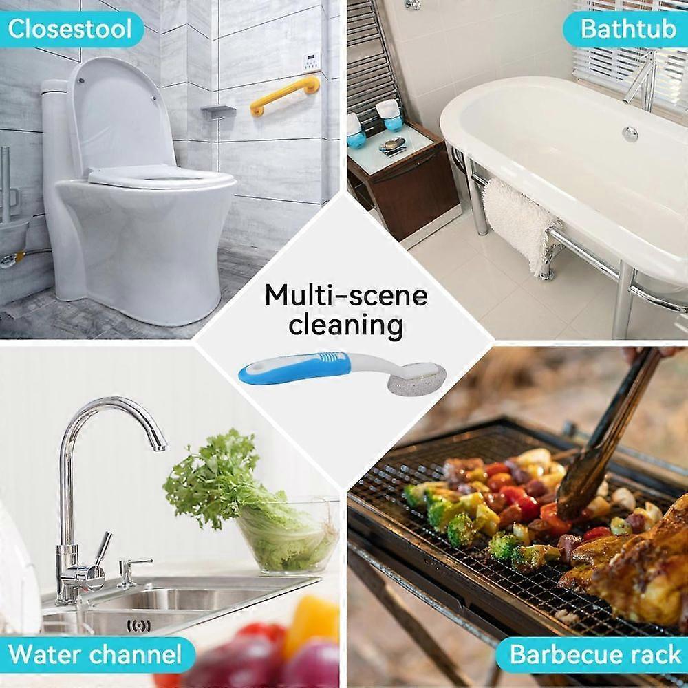 Toilet Cleaning Pumice Stone, Stains Hard Water Ring Remover Bathroom Cleaning Brushes Toilet Pumice Stone with Handle for Toilets, Bathtubs, Pool