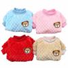 XS/S/M/L/XL/XXL Свитер для щенка Двухногий Клетчатый Милый Принт Медведя Одежда для питомца Теплые Худи для собаки Мягкий Свитер для щенка Худи для собаки питомца