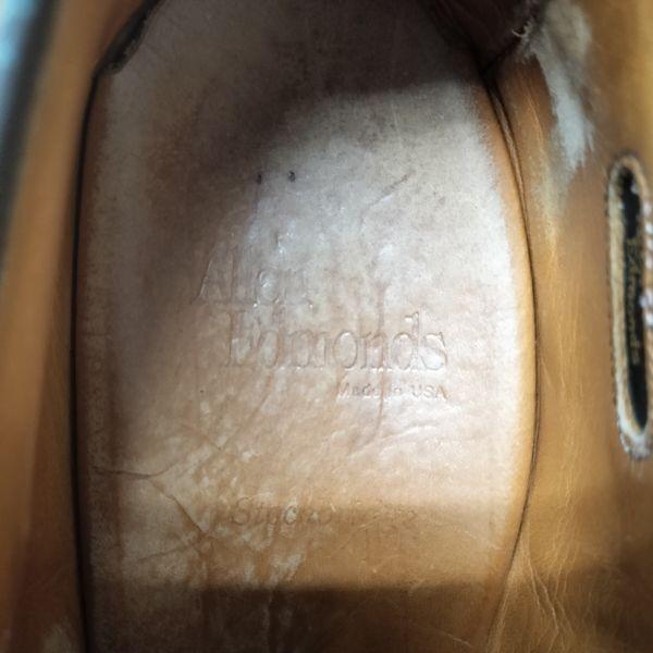 Allen Edmonds Stockbridge Кожаные туфли-оксфорды с U-образным мыском 10D 27.5-28см Коричневый(ИСПОЛЬЗОВАЛ)