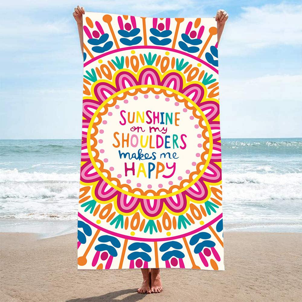 Locomotive Enthusiasts Sports Towels Quick-drying Double-sided Velvet Beach Towels Printed Bath Towels