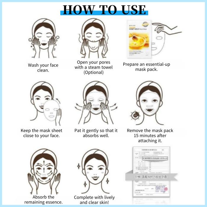 [3W Clinic] Маска-пленка Essential Up (10 листов) / Функциональная маска для отбеливания и разглаживания морщин / Сертификация cGMP
