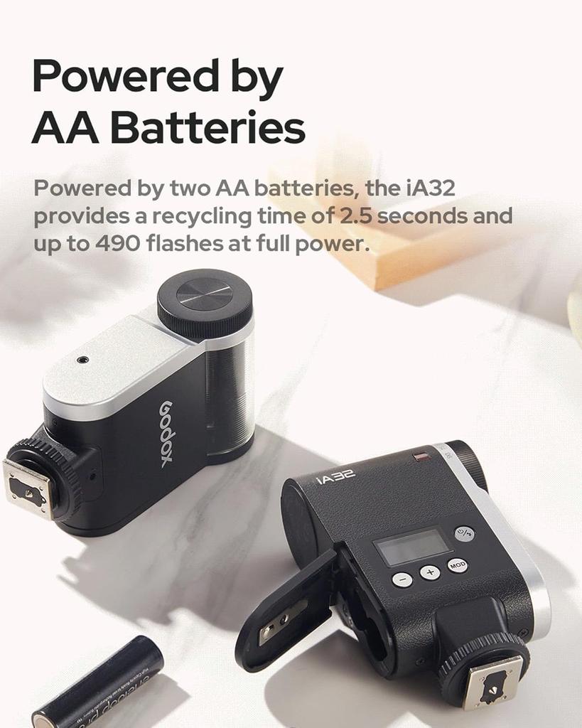 GODOX iA32 Camera Flash 5 Level Adjustable Mini Flash Mode Auto/Manual