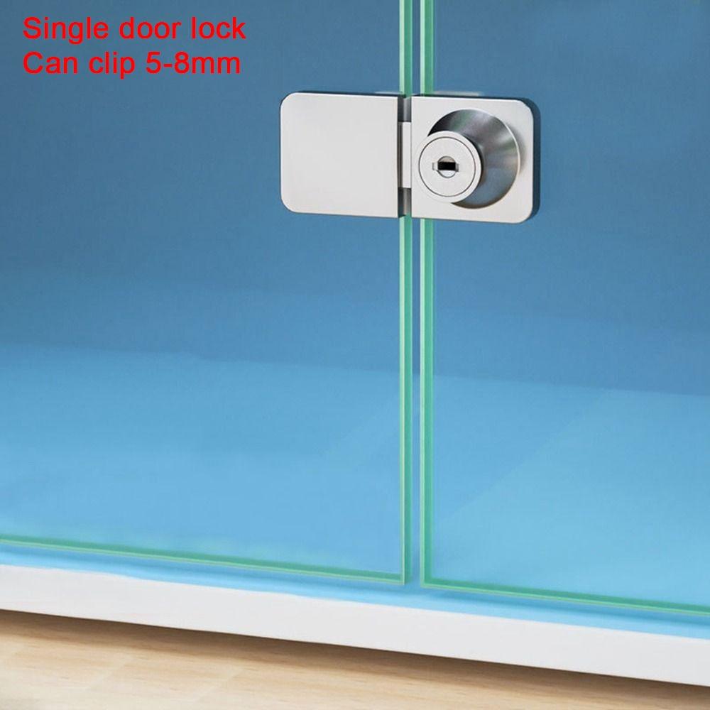 Steel Double Open Sliding Security Glass Door Lock Lockset Cabinet Display Lock Cabinet Door Lock