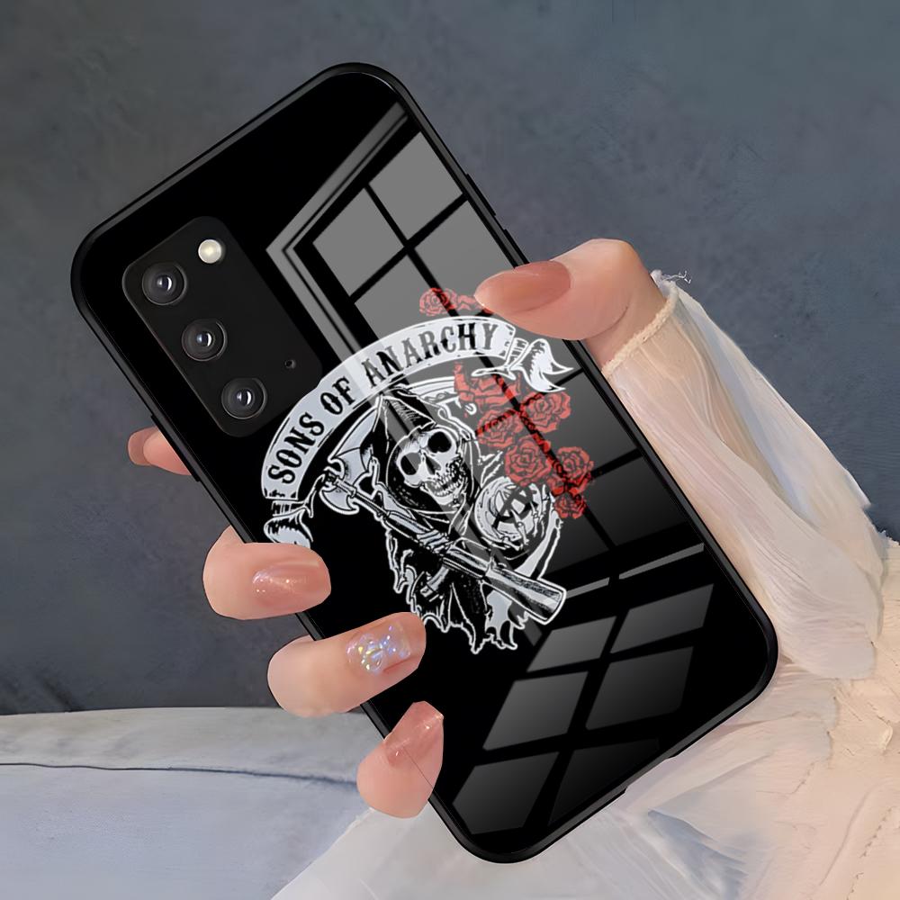 Чехол для телефона S-Sons Of Anarchy TV для Samsung S26 S25 Plus S20 S20 Plus S22 Ultra S23 FE S21 Plus S21 Ultra Стеклянная крышка