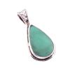 Natural Chrysoprase Gemstone 925 Solid Sterling Silver Jewelry Pendant 1'' F1B37