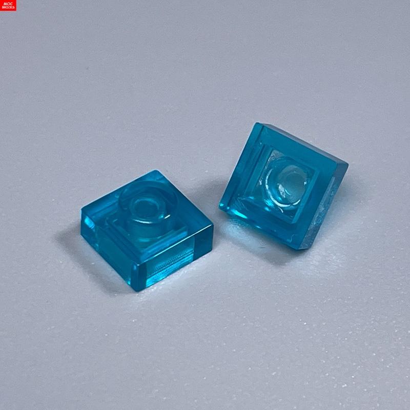 Нетоксичные 50 шт. Moc Кирпичики 3024 Прозрачный Белый Синий Пластина 1X1 DIY Аксессуары Образовательные Строительные Блоки Фигурка Подарок для Детей
