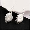 New Fashion Handmade Brushed Flower 925 Sterling Silver Jewelry Ear Hook Elegant Leaf Exquisite Popular Earrings Se145