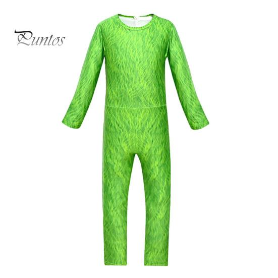 1 комплект детский комбинезон на Хэллоуин зеленый пушистый зверь косплей костюм включает в себя маска перчатки шарф набор фото реквизит одежда для выступлений