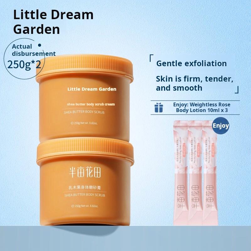 Shea Butter Body Scrub Exfoliating Cream with Lotion Sachets