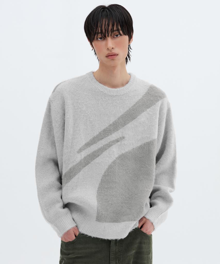 FILLUMINATE Symbol Jacquard Round Knit - Grey