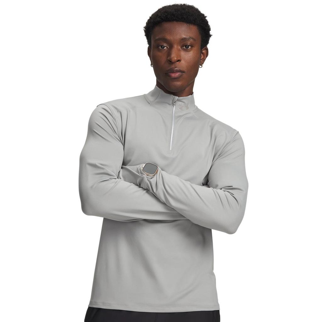 Under Armour Квалификатор Мягкий Удобный Гибкий Легкий Гладкий Сухой Легко Сочетается Футболка с Длинным Рукавом Мужские Топы Титаново-Серый 1379288-069