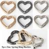 5pcs Black Gold Silver Carabiner Heart Bag Belt Buckle Zinc Alloy Hooks Purses Handbags Buckles