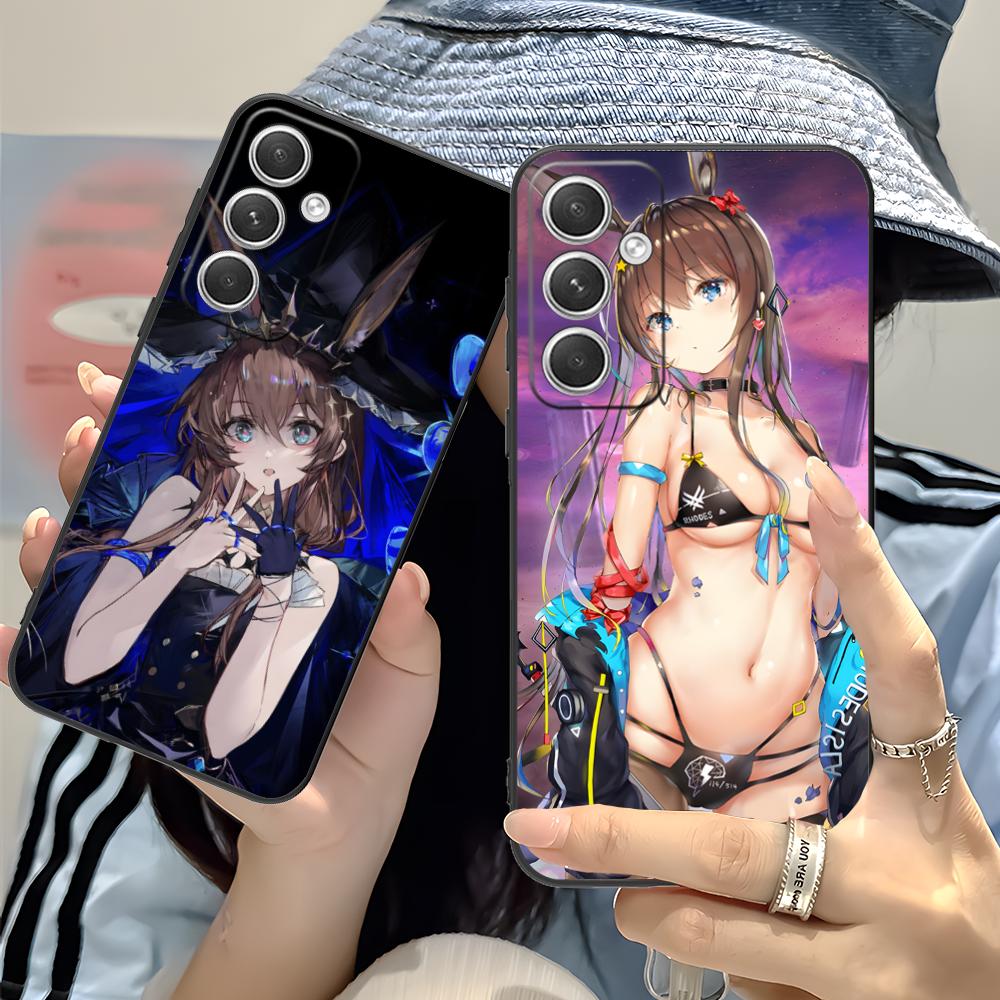 Чехол для мобильного телефона Arknights Amiya для Samsung Galaxy S25 S24 S23 S22 S21 S20 Note20 Plus FE Ultra Цветной Защитный Роскошный Чехол