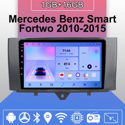 Автомобильное радио Android Auto Carplay для Mercedes Benz Smart Fortwo 2010-2015 Мультимедийный проигрыватель Головное устройство Стерео GPS Навигация BT WIFI 1+16 ГБ